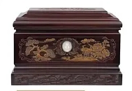 富贵牡丹 柚檀木 骨灰盒